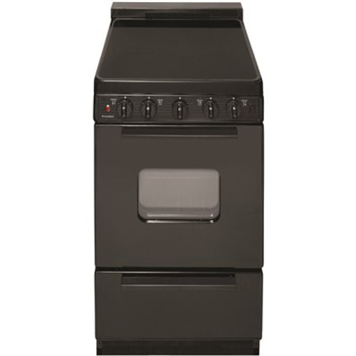 Premier 20 in. 2.42 cu. ft. Freestanding Smooth Top Electric Range in Black