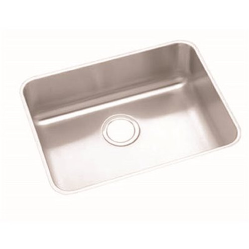 Elkay Lustertone Undermount Stainless Steel 24 in. Single Bowl Kitchen Sink with 5 in. Bowl ADA Compliant