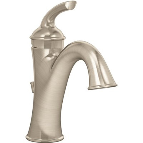 Symmons Elm Single Hole Single-Handle Bathroom Faucet with Drain Assembly in Satin Nickel (1.0 GPM) Symmons Elm Single Hole Single-Handle Bathroom Faucet with Drain Assembly in Satin Nickel (1.0 GPM)