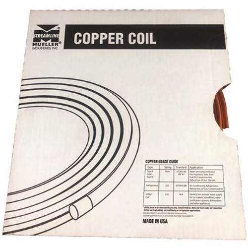 Mueller Streamline 1/4 in. x 25 ft. Copper Utility Coil