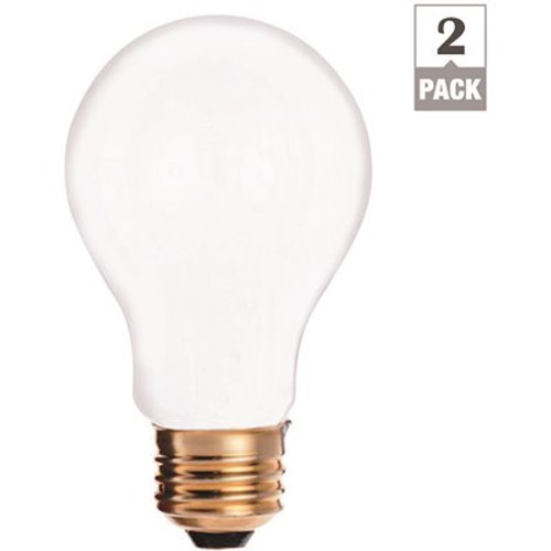 Satco 25-Watt A19 Medium Base Incandescent Rough Service Light Bulb (2-Pack)