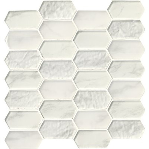 MSI Calypso Picket 11.72 in. x 11.93 in. Glossy Glass Patterned Look Wall Tile (9.7 sq. ft./Case) MSI Calypso Picket 11.72 in. x 11.93 in. Glossy Glass Patterned Look Wall Tile (9.7 sq. ft./Case)