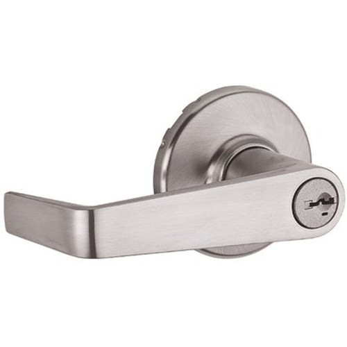 Kwikset Kingston Satin Chrome UL Rated Entry Door Handle Featuring SmartKey Security