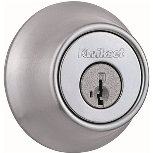 Kwikset 660 Series Metal Satin Chrome Single Cylinder Deadbolt Featuring SmartKey Security (12-Sets per Case)