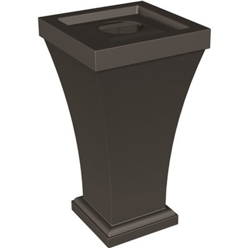 Mayne Bordeaux 24 Gal. Outdoor Black Trash Can