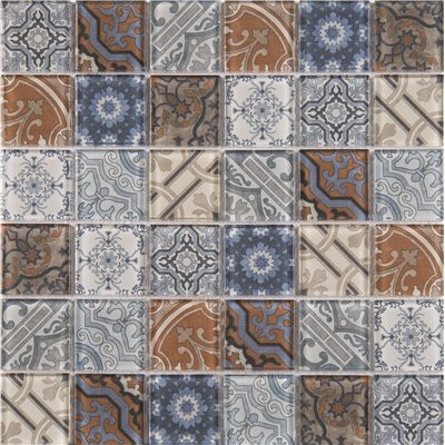 MSI Encaustic Pasadena 12 in. x 12 in. Glossy Glass Patterned Look Wall Tile (15 sq. ft./Case)