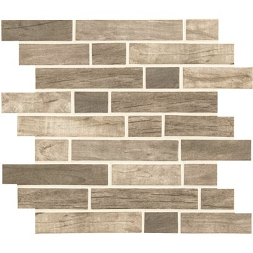 MSI Drfitwood Interlocking 11.63 in. x 13.63 in. Matte Glass Wood Look Floor and Wall Tile (14.55 sq. ft./Case) MSI Drfitwood Interlocking 11.63 in. x 13.63 in. Matte Glass Wood Look Floor and Wall Tile (14.55 sq. ft./Case)