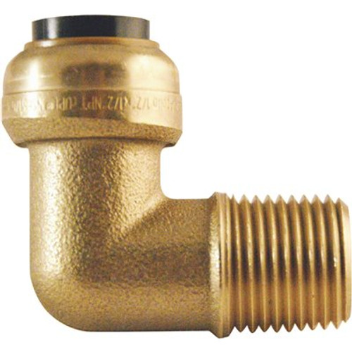 Tectite 1/2 in. Brass Push-to-Connect x 1/2 in. Male Pipe Thread 90-Degree Elbow