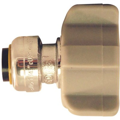 Tectite 1/4 in. (3/8 in. ) Chrome Plated Brass Push-To-Connect x 1/2 in. Faucet Connector