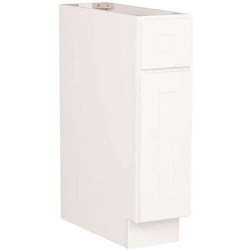 Design House Brookings Plywood Ready to Assemble Shaker 12x34.5x24 in. 1-Door 1-Drawer Base Kitchen Cabinet in White
