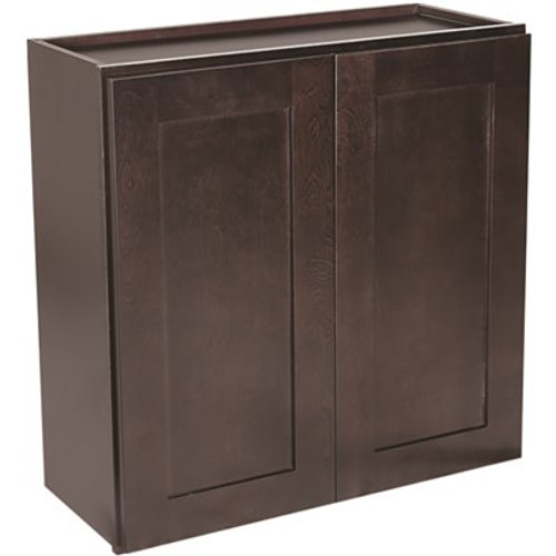 Design House Brookings Plywood Ready to Assemble Shaker 30x12x30 in. 2-Door Wall Kitchen Cabinet in Espresso Design House Brookings Plywood Ready to Assemble Shaker 30x12x30 in. 2-Door Wall Kitchen Cabinet in Espresso