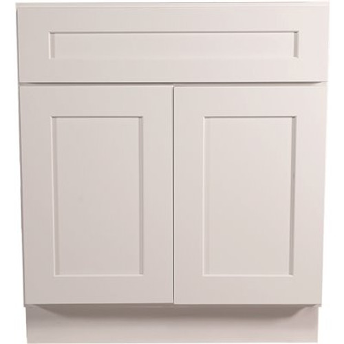 Design House Brookings Plywood Ready to Assemble Shaker 27x34.5x24 in. 2-Door 1-Drawer Base Kitchen Cabinet in White Design House Brookings Plywood Ready to Assemble Shaker 27x34.5x24 in. 2-Door 1-Drawer Base Kitchen Cabinet in White