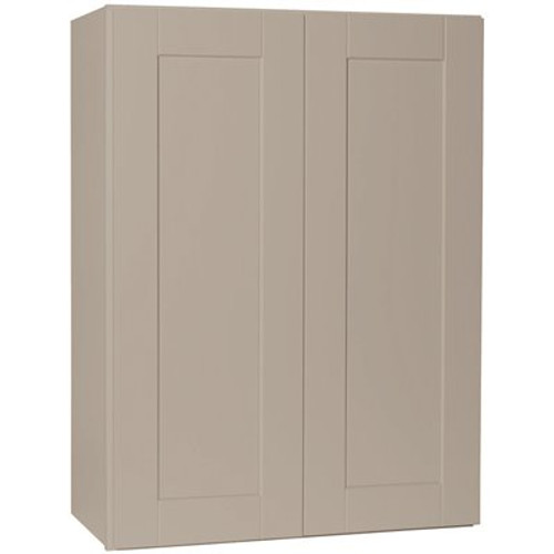 Hampton Bay Shaker Assembled 27x36x12 in. Wall Kitchen Cabinet in Dove Gray