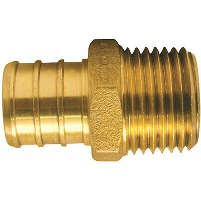 Apollo 3/4 in. Brass PEX-B Barb x 1/2 in. Male Pipe Thread Reducing Adapter