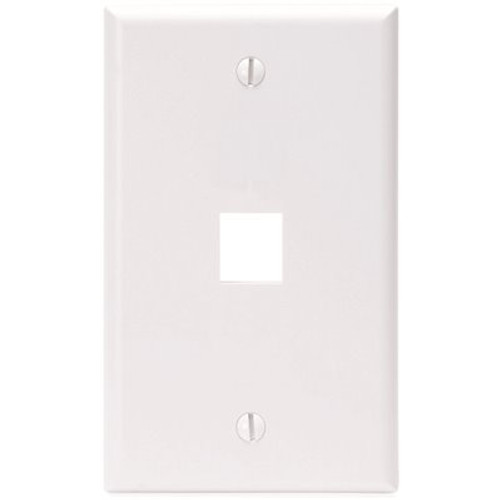 Leviton White 1-Gang Audio/Video Wall Plate (1-Pack)