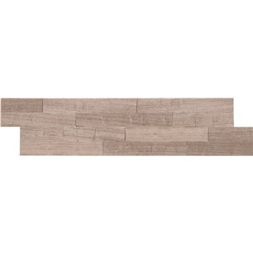 MSI Gray Oak Splitface Ledger Panel 6 in. x 24 in. Textured Marble Stone Look Wall Tile (60 sq. ft./Pallet)