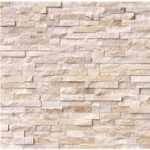MSI Artctic Golden Splitface Ledger Panel 6 in. x 24 in. Textured Marble Wall Tile (60 sq. ft./Pallet)