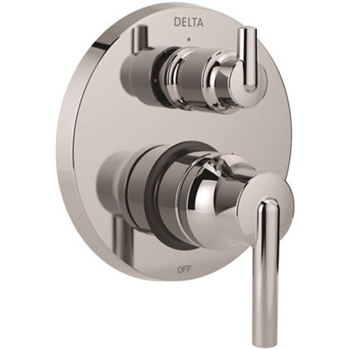 Delta 2-Handle Wall-Mount Valve Trim Kit in Chrome with 3-Setting Integrated Diverter (Valve Not Included)
