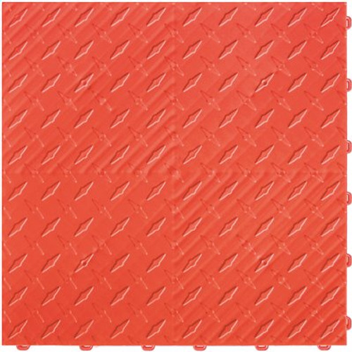 Swisstrax 15.75 in. x 15.75 in. Racing Red Diamond Trax 25-Tile Modular Flooring Pack (43 sq. ft./case)