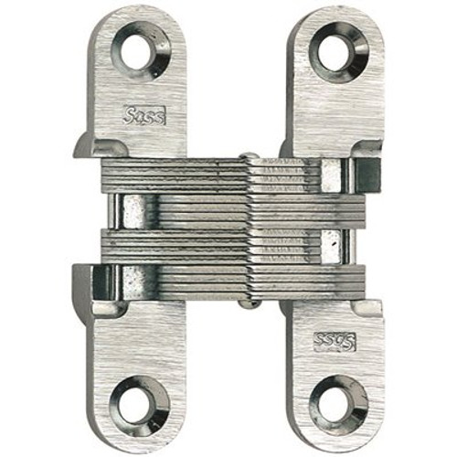 SOSS 1/2 in. x 2-3/8 in. Satin Chrome Steel Invisible Hinge (2-Pack)