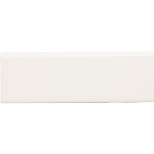 Daltile Restore Bright White 2 in. x 6 in. Ceramic Bullnose Wall Trim (0.08 sq. ft. / Piece)