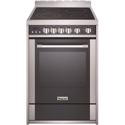 Magic Chef 24 in. 2.2 cu. ft. Electric Range with Convection in Stainless Steel