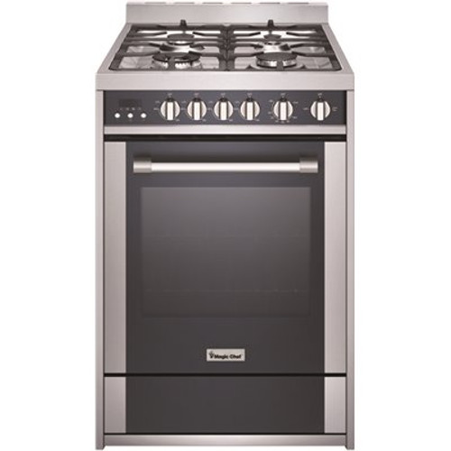 Magic Chef 24 in. 2.7 cu. ft. Gas Range with Convection in Stainless Steel