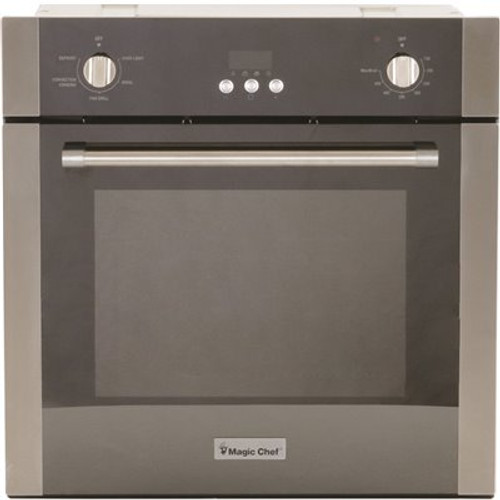 Magic Chef 24 in. 2.2 cu. ft. Single Electric Wall Oven with Convection in Stainless Steel