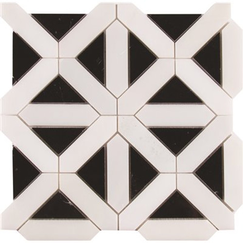 MSI Retro Fretwork 12 in. x 12 in. Mixed Marble Look Floor and Wall Tile (10 sq. ft./Case)