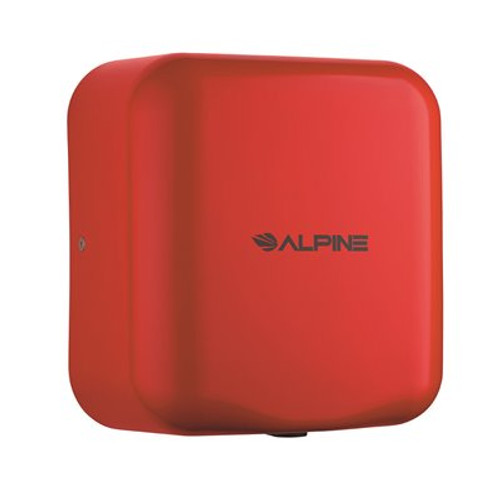 Alpine Industries Hemlock Red Stainless Steel Commercial Automatic High Speed Electric Hand Dryer