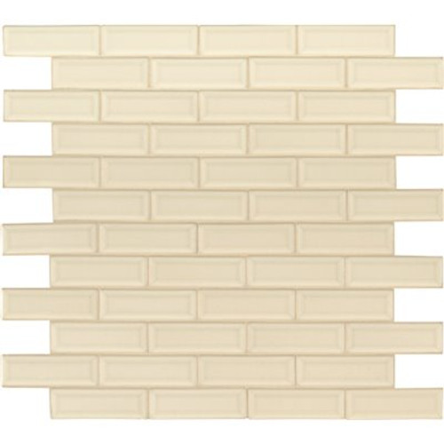 MSI Antique White Beveled 12 in. x 12 in. Glossy Ceramic Patterned Look Wall Tile (10 sq. ft./Case) MSI Antique White Beveled 12 in. x 12 in. Glossy Ceramic Patterned Look Wall Tile (10 sq. ft./Case)