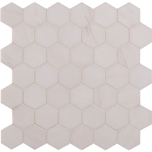 MSI Bianco Dolomite Hexagon 12.25 in. x 12.75 in. Polished Marble Look Floor and Wall Tile (9.8 sq. ft./Case) MSI Bianco Dolomite Hexagon 12.25 in. x 12.75 in. Polished Marble Look Floor and Wall Tile (9.8 sq. ft./Case)