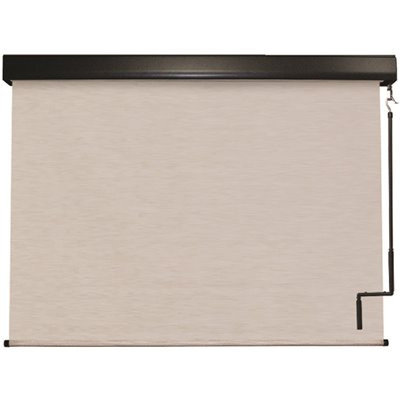 SeaSun Surfside Cordless Hand Crank UV Protection PVC Premium Exterior Roller Shade 48 in. W x 96 in. L
