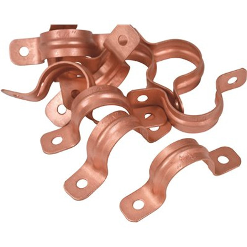 Oatey 3/4 in Copper 2-Hole Pipe Hanger Strap (10-Pack)