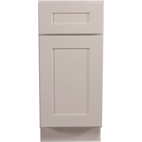 Design House Brookings Plywood Assembled Shaker 12x34.5x24 in. 1-Door 1-Drawer Base Kitchen Cabinet in White