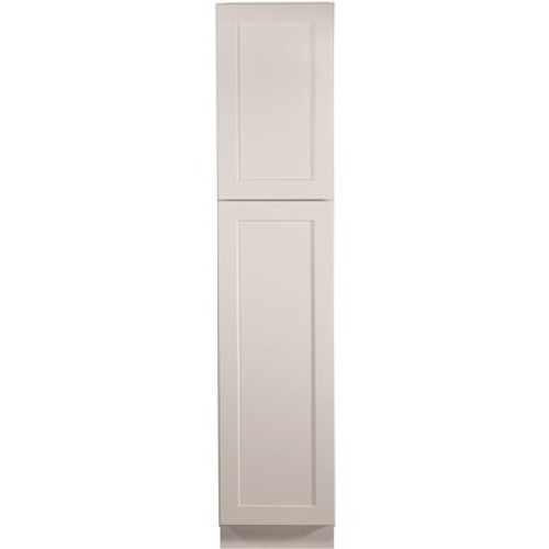 Design House Brookings Plywood Assembled Shaker 18x84x24 in. 2-Door Pantry/Utility Kitchen Cabinet in White