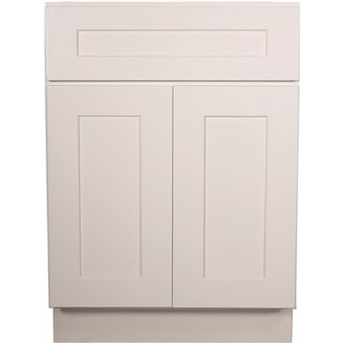 Design House Brookings Plywood Assembled Shaker 34.5x24x24 in. 2-Door 1-Drawer Base Kitchen Cabinet in White Design House Brookings Plywood Assembled Shaker 34.5x24x24 in. 2-Door 1-Drawer Base Kitchen Cabinet in White