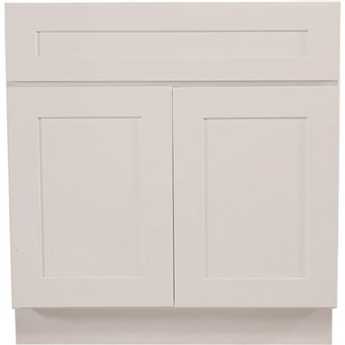 Design House Brookings Plywood Assembled Shaker 48x34.5x24 in. 2-Door Sink Base Kitchen Cabinet in White