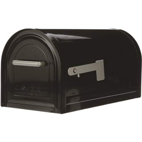 GibraltarÂ Mailboxes Reliant Black, Large, Steel, Locking, Post Mount Mailbox