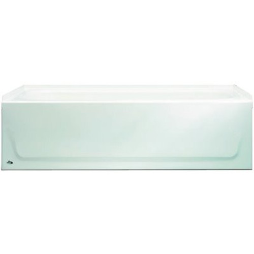 Bootz Industries Aloha AFR 60 in. Right Drain Raised Outlet Rectangular Alcove Soaking Bathtub in White