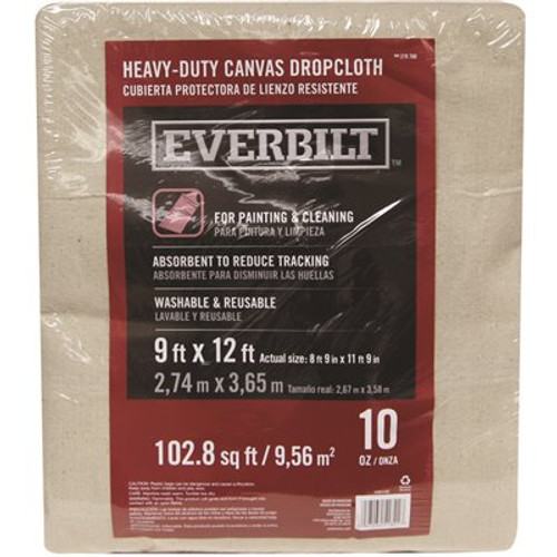 Everbilt 9 ft. x 12 ft. 10 oz. Canvas Drop Cloth