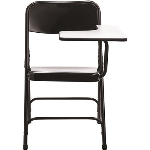 National Public Seating 5200 Series Black Tablet Arm 18-Gauge Steel Folding Chair, Grey Nebula Left Arm (2-Pack)