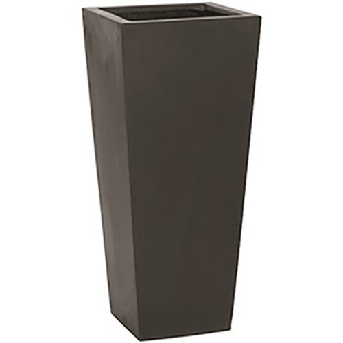 Vasesource 16 in. x 20 in. Matte Black Fiberstone Rectangular Planter