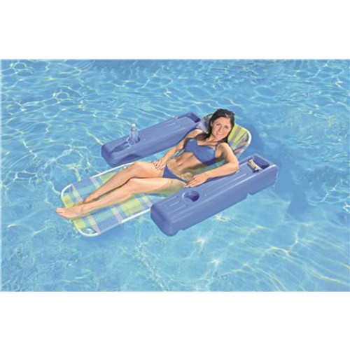 Poolmaster Caribbean Plaid PVC Swimming Pool Float Lounge