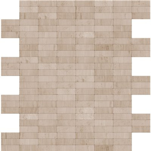 Hare Natural Mixed White/Gray 11.42 in. x 11.57 in. x 5 mm Stone Self-Adhesive Wall Mosaic Tile (11.04 sq. ft. /case)