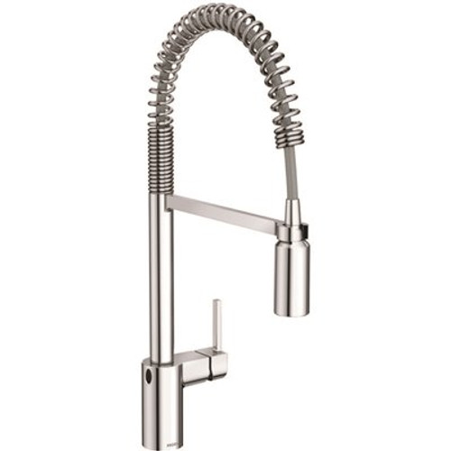 MOEN Align 1-Handle Pre-Rinse Spring Pulldown Kitchen Faucet with MotionSense Wave and Power Clean in Chrome