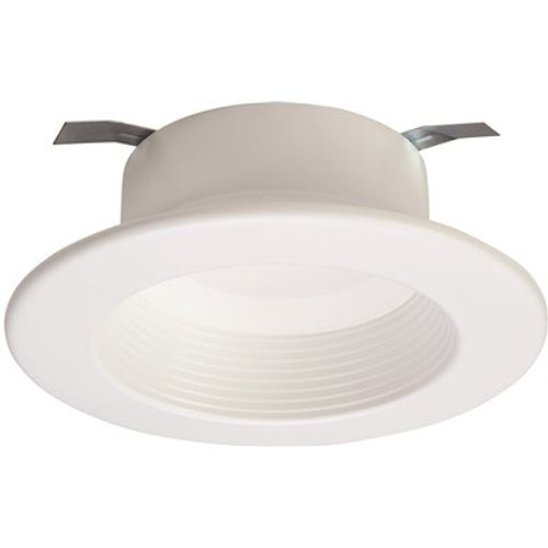 Halo RL4 Series 4 in. Soft White Selectable CCT Integrated LED Recessed Light with Retrofit Baffle White Trim