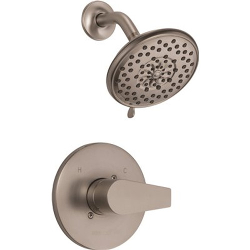 Peerless Xander 1-Handle Wall-Mount Shower Faucet Trim Kit in Brushed Nickel (Valve not Included)
