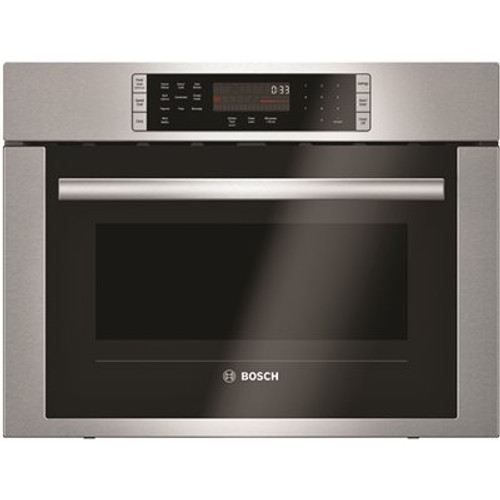 Bosch 500 Series 24 in. 1.6 cu. ft. Built-in Convection Speed Microwave in Stainless Steel with SpeedChef Cooking