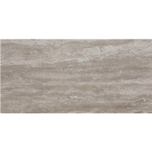 MSI Pietra Gray 12 in. x 24 in. Polished Porcelain Stone Look Floor and Wall Tile (16 sq. ft./Case)